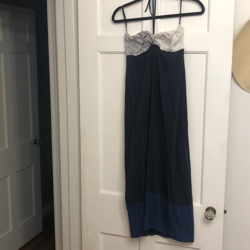EUC halter Lacoste midi dress